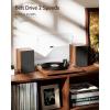 image1 by ONE Bluetooth Turntable HiFi System with 36 Watt Bookshelf Speakers Patend Designed Vinyl Record Player with Magnetic Cartridge Bluetooth Playback and Auto OffWalnut Wood