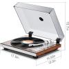 image1 by ONE Fully Automatic BeltDrive Turntable Wireless Vinyl Record Player with Automatic Repeat Function Remote Control Phono Preamp AT3600L Cartridge 3345 RPM