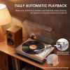 image1 by ONE Fully Automatic BeltDrive Turntable Wireless Vinyl Record Player with Automatic Repeat Function Remote Control Phono Preamp AT3600L Cartridge 3345 RPM