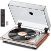 image1 by ONE Fully Automatic BeltDrive Turntable Wireless Vinyl Record Player with Automatic Repeat Function Remote Control Phono Preamp AT3600L Cartridge 3345 RPM