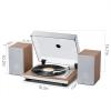 image1 BY ONE Fully Automatic Record Player HiFi Vinyl Turntable with Automatic Repeat Function Bookshelf Speakers Remote Control Builtin Phono Preamp amp DSP AT3600L Cartridge Belt Drive 2Speeds
