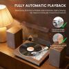 image1 BY ONE Fully Automatic Record Player HiFi Vinyl Turntable with Automatic Repeat Function Bookshelf Speakers Remote Control Builtin Phono Preamp amp DSP AT3600L Cartridge Belt Drive 2Speeds