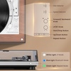 image:image1 BY ONE Fully Automatic BeltDrive Turntable Wireless Vinyl Record Player with Automatic Repeat Function Remote Control Phono Preamp AT3600L Cartridge 3345 RPMNatural Walnut